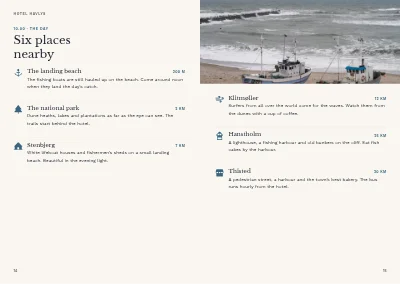Side 14–15 av Guest directory for a seaside hotel – 48 pages