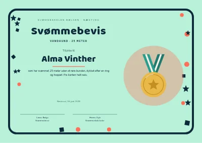Svømmebevis — vandhund