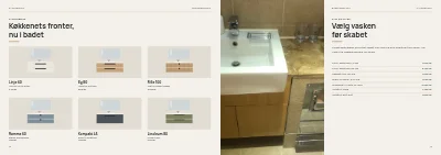 Side 42–43 af Katalog for køkken- og badeværelsesbutik – 64 sider
