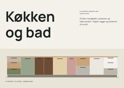 Katalog for køkken- og badeværelsesbutik – 64 sider