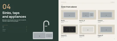 Pages 32–33 of Kitchen and bathroom showroom catalogue – 64 pages