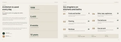 Pages 2–3 of Kitchen and bathroom showroom catalogue – 64 pages