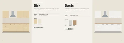 Pages 16–17 of Kitchen and bathroom showroom catalogue – 64 pages