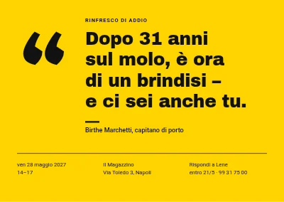 Rinfresco d'addio — una citazione su giallo