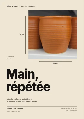 Mémoire de master — atelier de céramique
