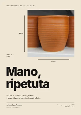 Tesi magistrale — studio di ceramica