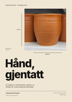 Masteroppgave — keramikkverksted