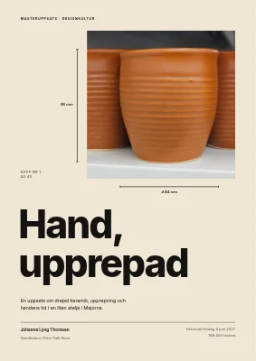 Masteruppsats — keramikstudio