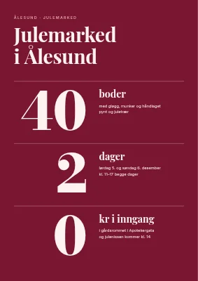 Julemarked i tall — plakat