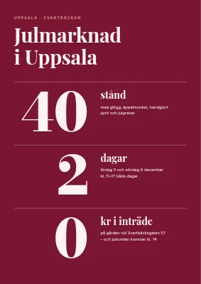 Julmarknad i siffror — affisch