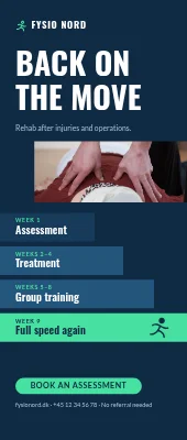 Physiotherapy roll-up — back on the move