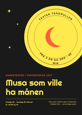 Dukketeater med månesegl — plakat