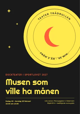 Dockteater med månsigill — affisch