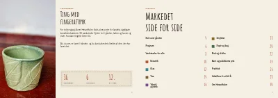 Side 2–3 af Program og udstillerliste for kunsthåndværkermarked – 32 sider