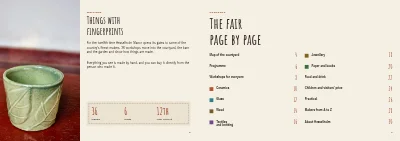 Pages 2–3 of Programme and exhibitor list for a crafts fair – 32 pages