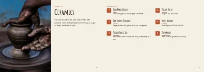 Pages 10–11 of Programme and exhibitor list for a crafts fair – 32 pages