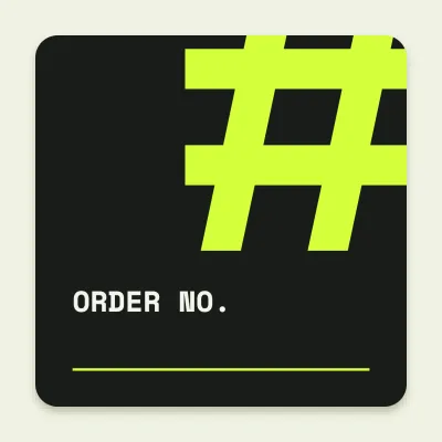 Order number with a big hash