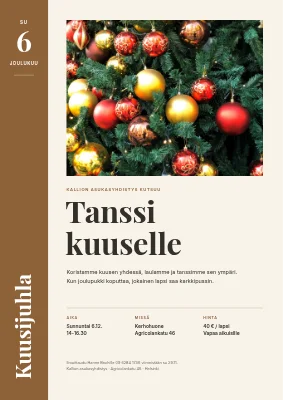 Joulukuusijuhla — selkämys päivämäärällä