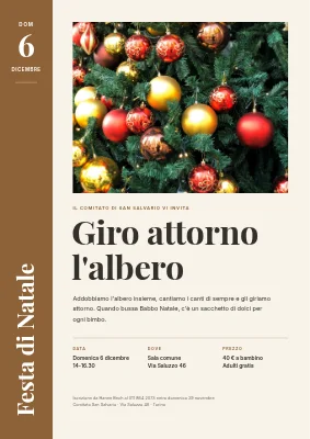 Festa dell'albero di Natale — dorso con data