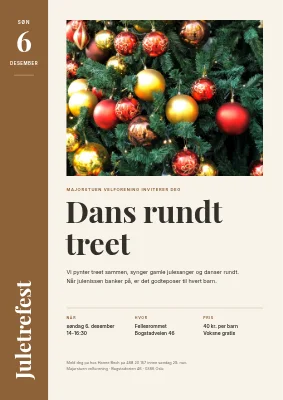 Juletrefest — rygg med dato