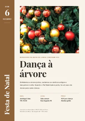 Festa da árvore de Natal — lombada com data