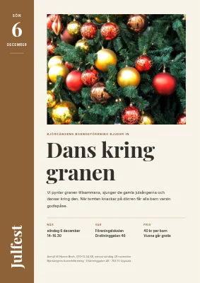 Julgransplundring — rygg med datum