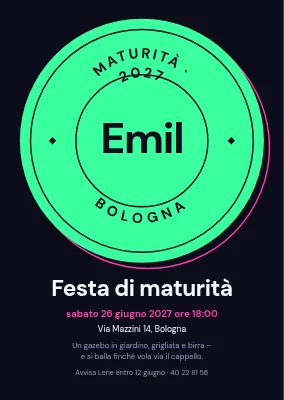 Festa di laurea — invito con sigillo