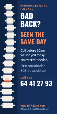 Door poster for a chiropractor — same-day emergency slots