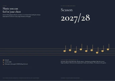 Cover of Season programme for a chamber orchestra – 32 pages
