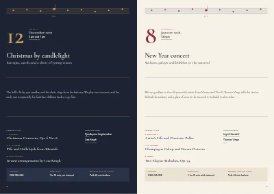 Pages 12–13 of Season programme for a chamber orchestra – 32 pages
