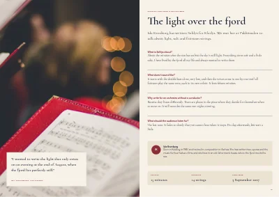 Pages 14–15 of Season programme for a chamber orchestra – 32 pages