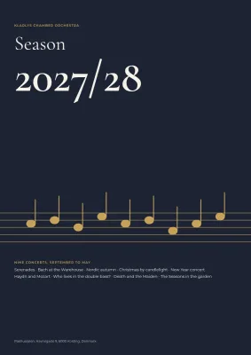 Season programme for a chamber orchestra – 32 pages