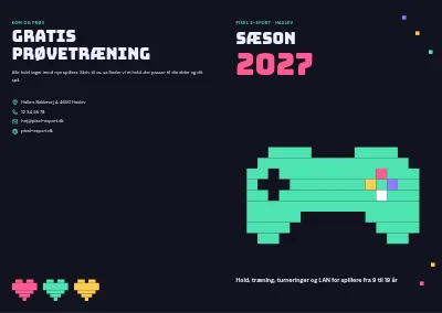 Omslag af Sæsonprogram for e-sportsforening – 12 sider