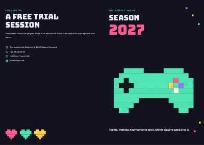 Cover of Season programme for an esports club – 12 pages
