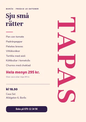 Tapaskväll i Næstved — sju små rätter