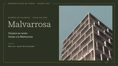 Presentación de inmueble — obra nueva junto al fiordo