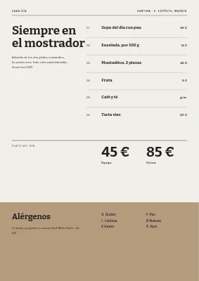 Página 2 de Comedor — menú semanal con número de semana