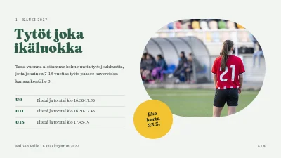 Sivu 4 – Jalkapalloseura — kauden avaus