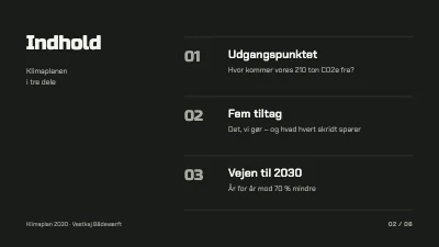 Side 2 af Klimaplan for virksomhed — minimal