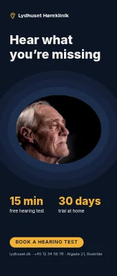 Hearing clinic roll-up — free hearing test