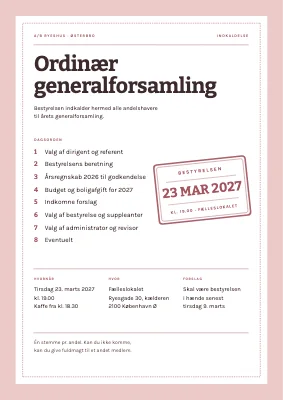 Generalforsamling — andelsboligforening