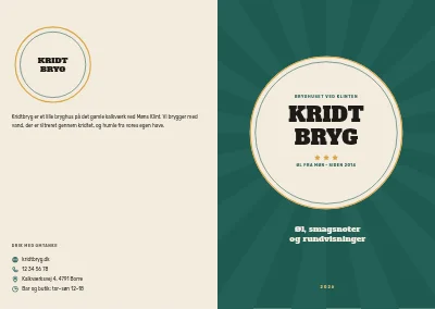 Omslag af Produktbrochure for mikrobryggeri – 16 sider