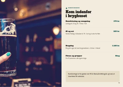 Side 12–13 af Produktbrochure for mikrobryggeri – 16 sider