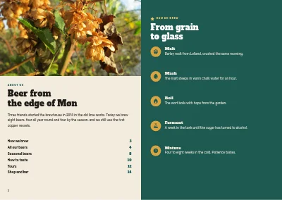 Pagine 2–3 di Microbrewery product brochure – 16 pages