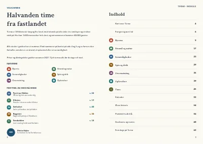Side 2–3 af Turistguide til en dansk ø – 64 sider