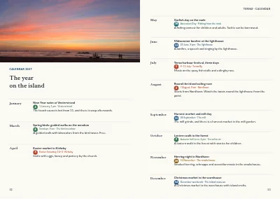Pages 52–53 of Tourist guide to a Danish island – 64 pages