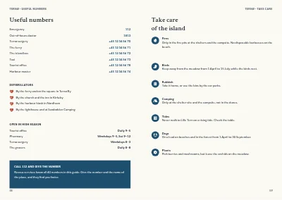 Pages 58–59 of Tourist guide to a Danish island – 64 pages