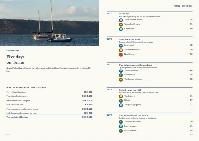 Pages 62–63 of Tourist guide to a Danish island – 64 pages