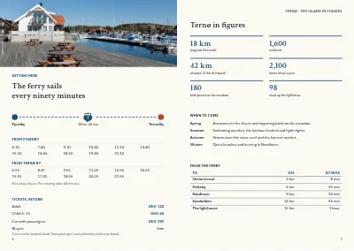 Pages 6–7 of Tourist guide to a Danish island – 64 pages