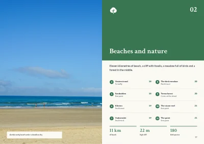 Pages 16–17 of Tourist guide to a Danish island – 64 pages
